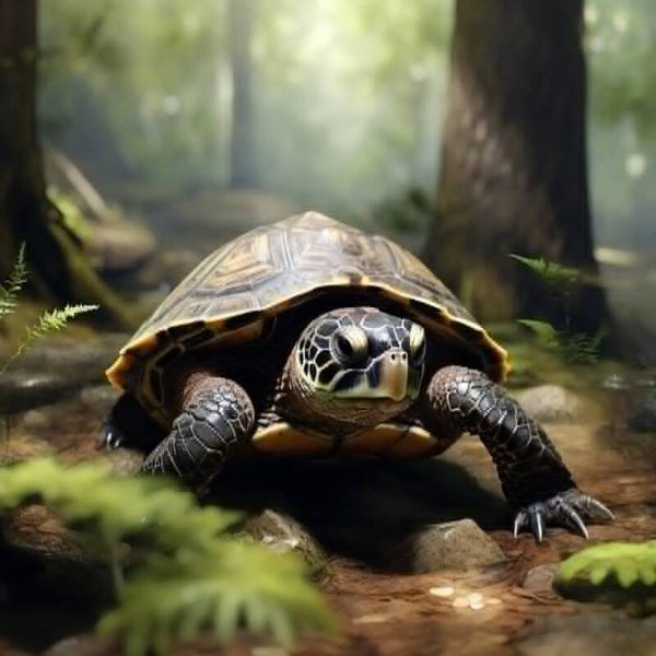 Tortue dans la forêt