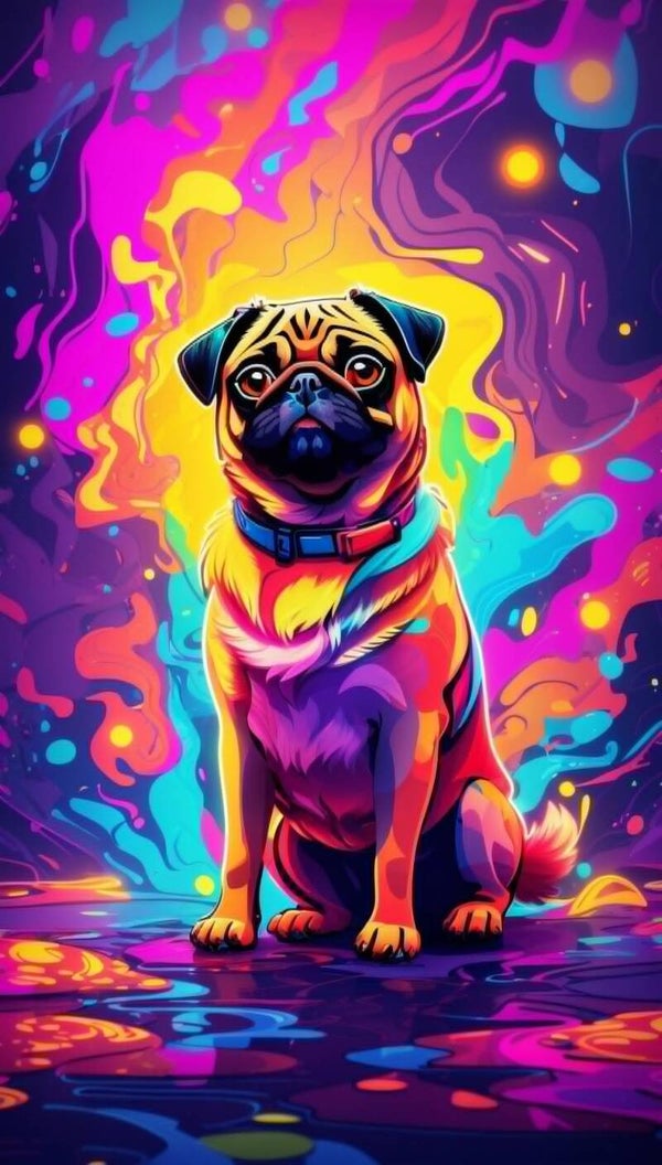 Carlin en couleurs (tissée)