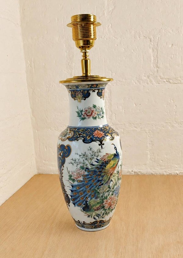 Lampenvoet Chinese vaas - pauwen