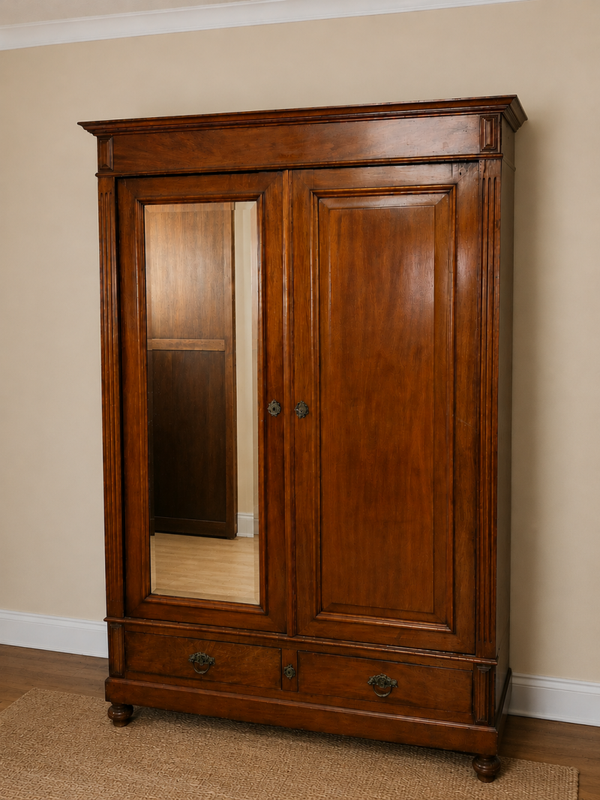 Demontabele antieke garderobe- kledingkast