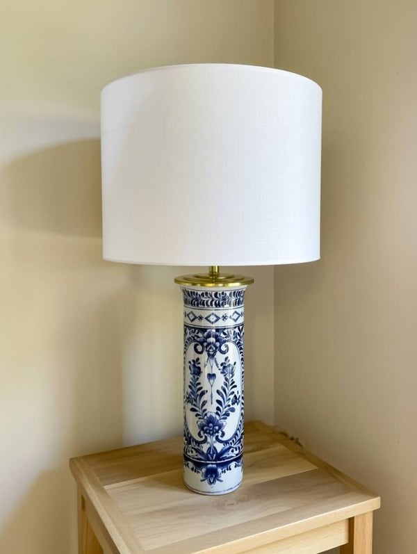 Lampenvoet Delftsblauwe cilindervaas