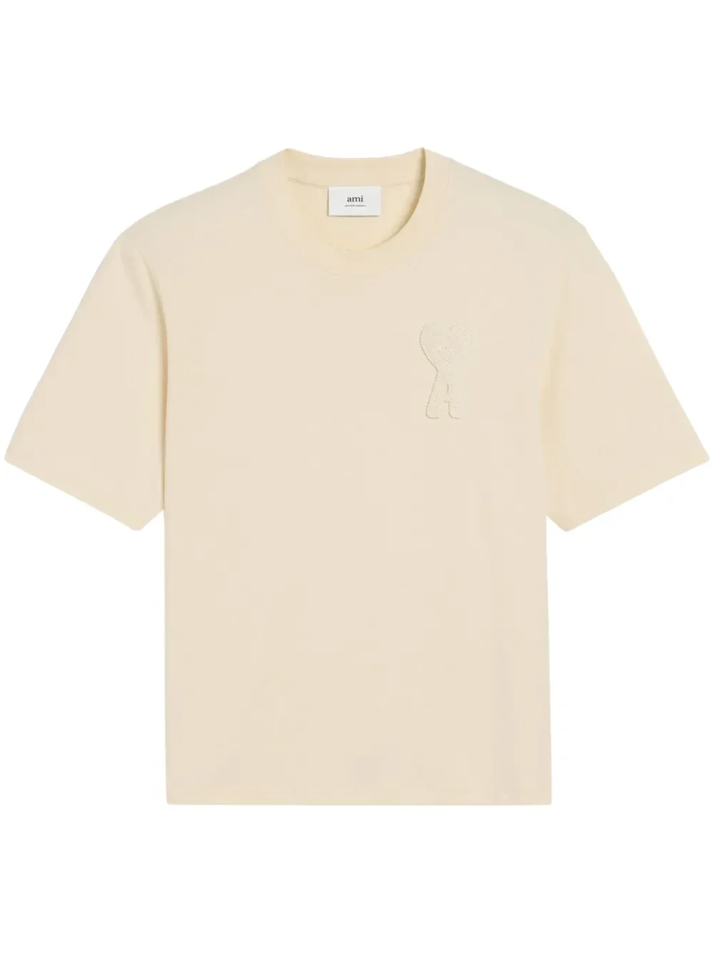 T-Shirt Beige Patch Ami de Coeur Beige En Coton