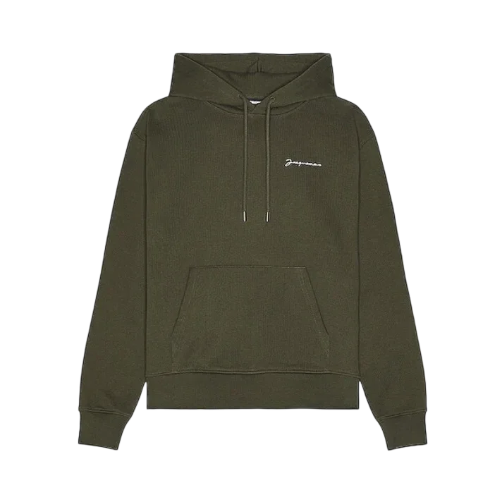 Le Hoodie Jacquemus Brodé Dark Khaki