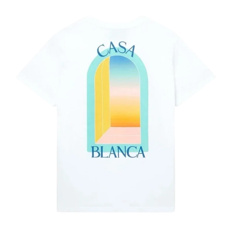 T-shirt Casablanca L'Arche Colorée Blanc