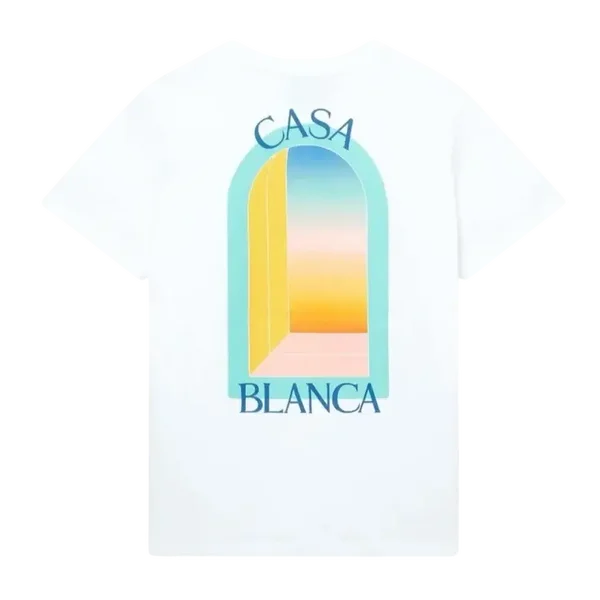 T-shirt Casablanca L'Arche Colorée Blanc