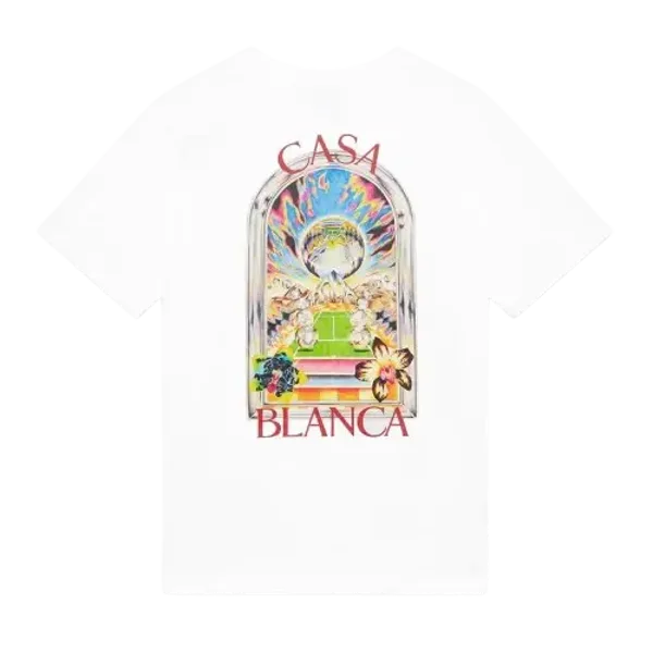 T-shirt Casablanca Landscape White