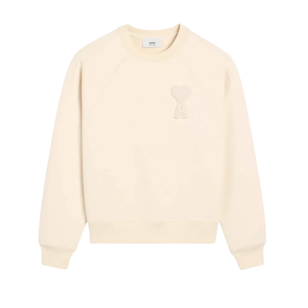 Sweatshirt Beige Patch Beige Ami de Coeur Coton