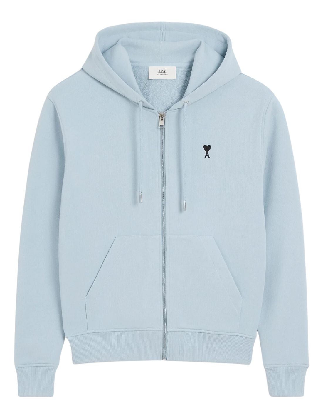 Hoodie Zippe bleu ciel Ami De Coeur Noir Coton