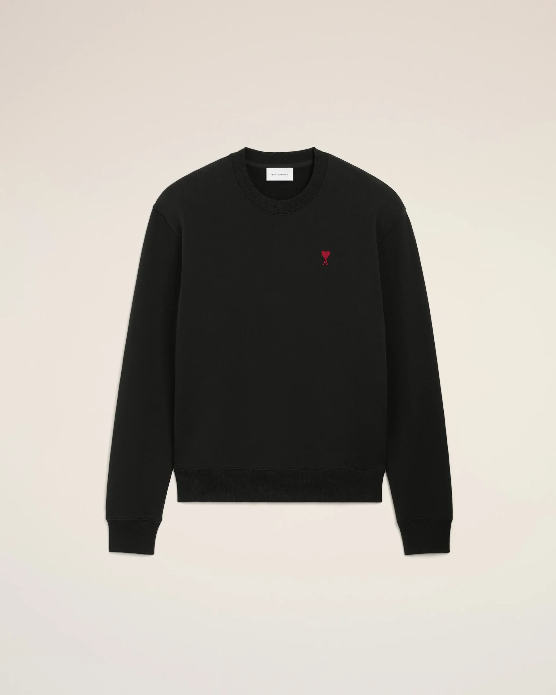 Sweatshirt Noir Ami de Coeur Rouge