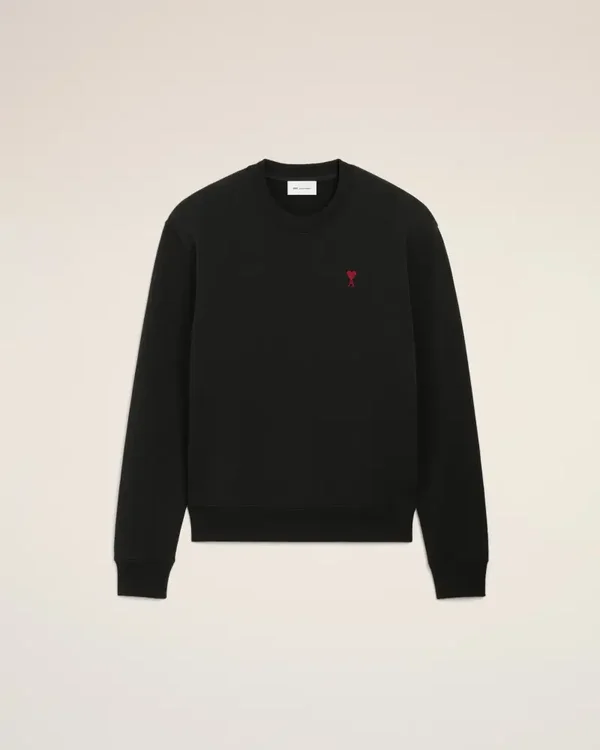 Sweatshirt Noir Ami de Coeur Rouge