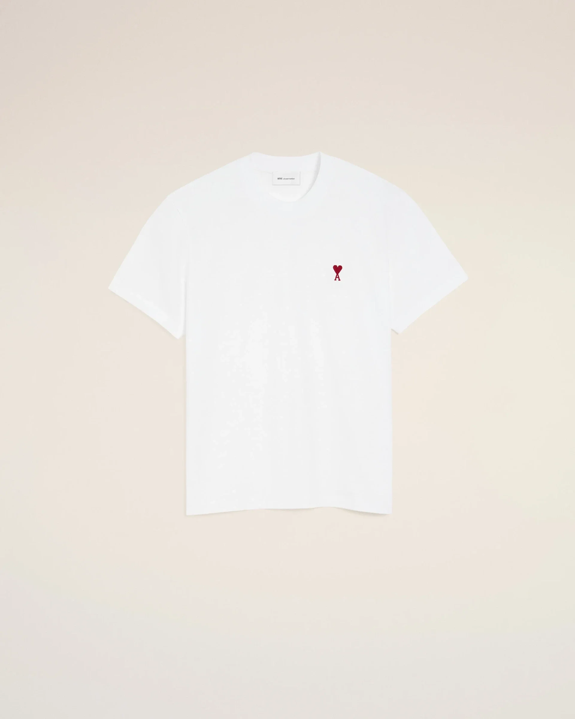 T-shirt Blanc Ami de Coeur Rouge Coton
