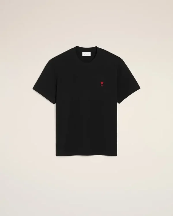 T-shirt Noir Ami de Coeur en Coton
