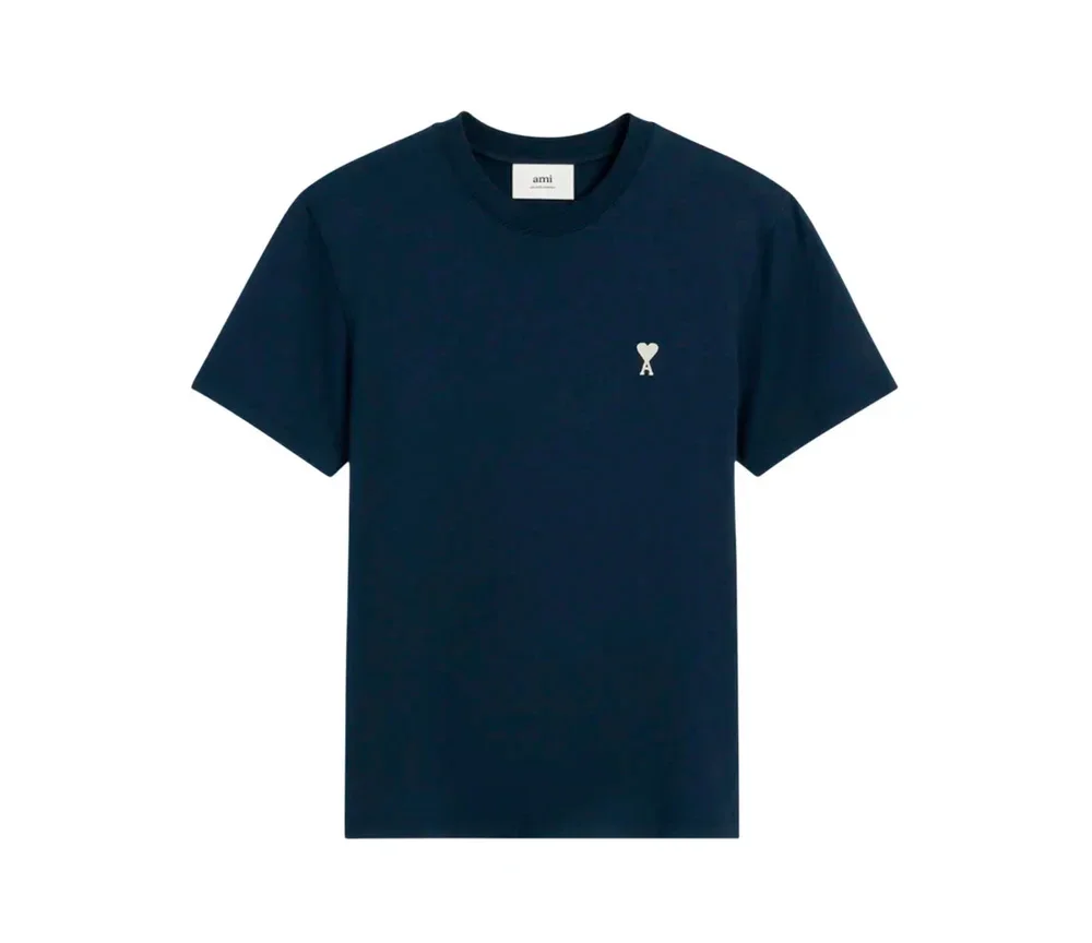 T-shirt Bleu Marine Ami de Coeur Coton