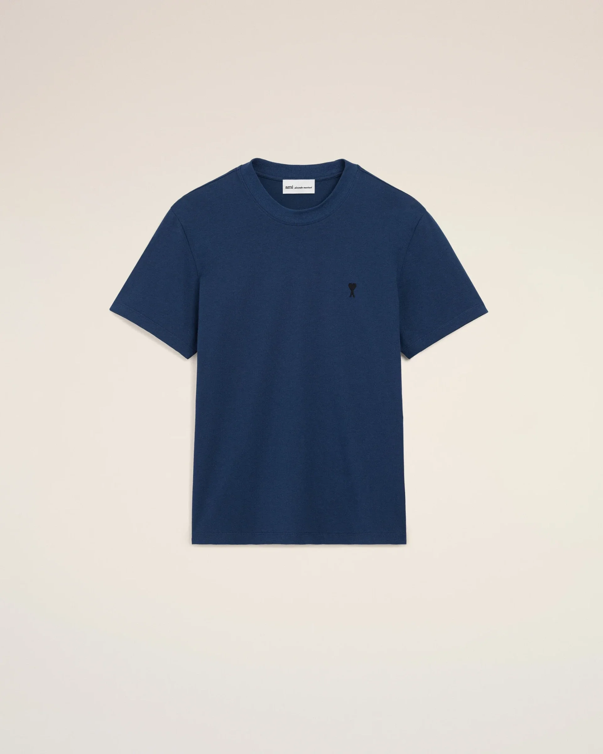 T-shirt Bleu Marine Ami de Coeur Blanc en Coton