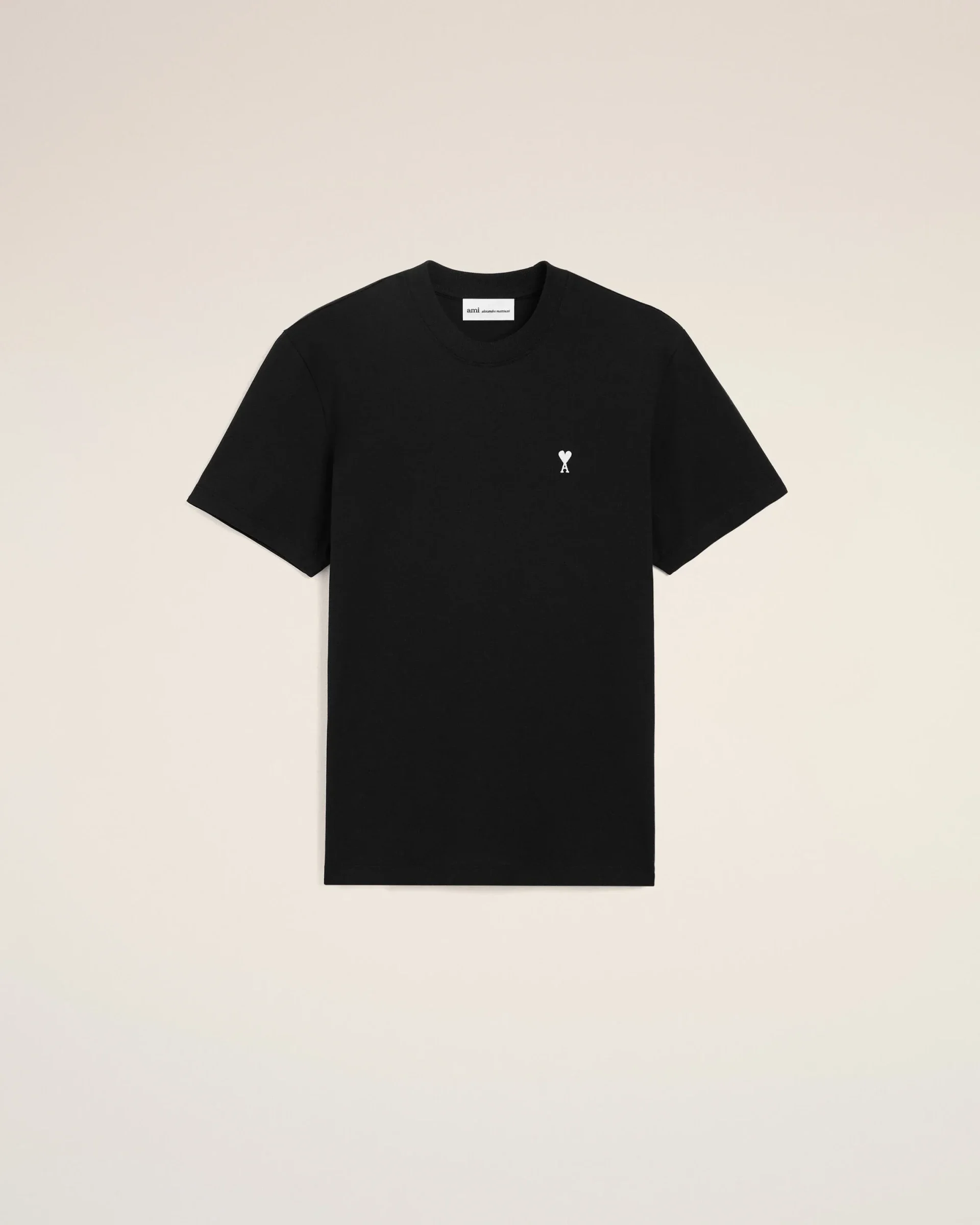 T-shirt Noir Ami de Coeur Blanc Coton