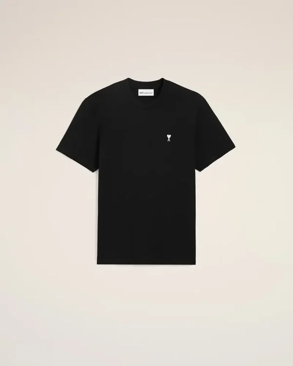 T-shirt Noir Ami de Coeur Blanc Coton