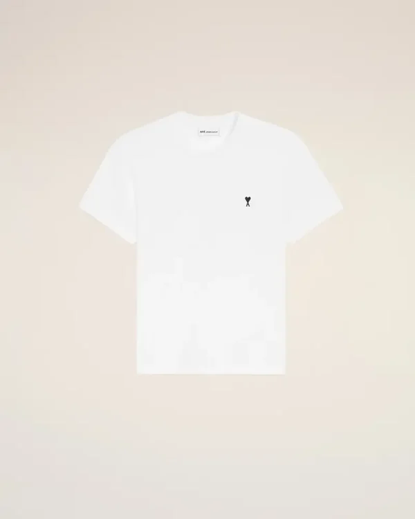 T-shirt Blanc Ami De Coeur Noir Coton