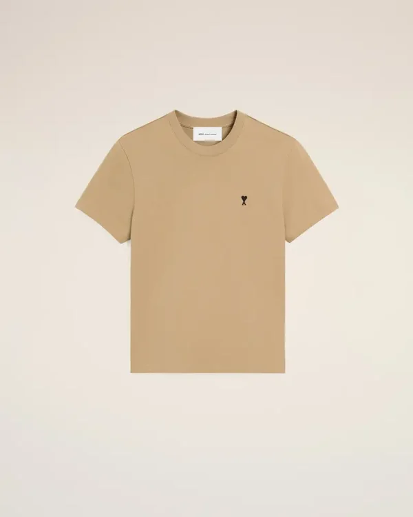 T-shirt Beige Ami De Coeur Noir Coton - Homme Femme