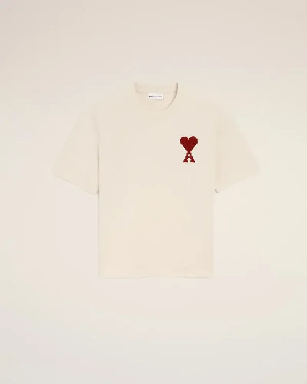 T-shirt Beige Ami Soleil Rouge