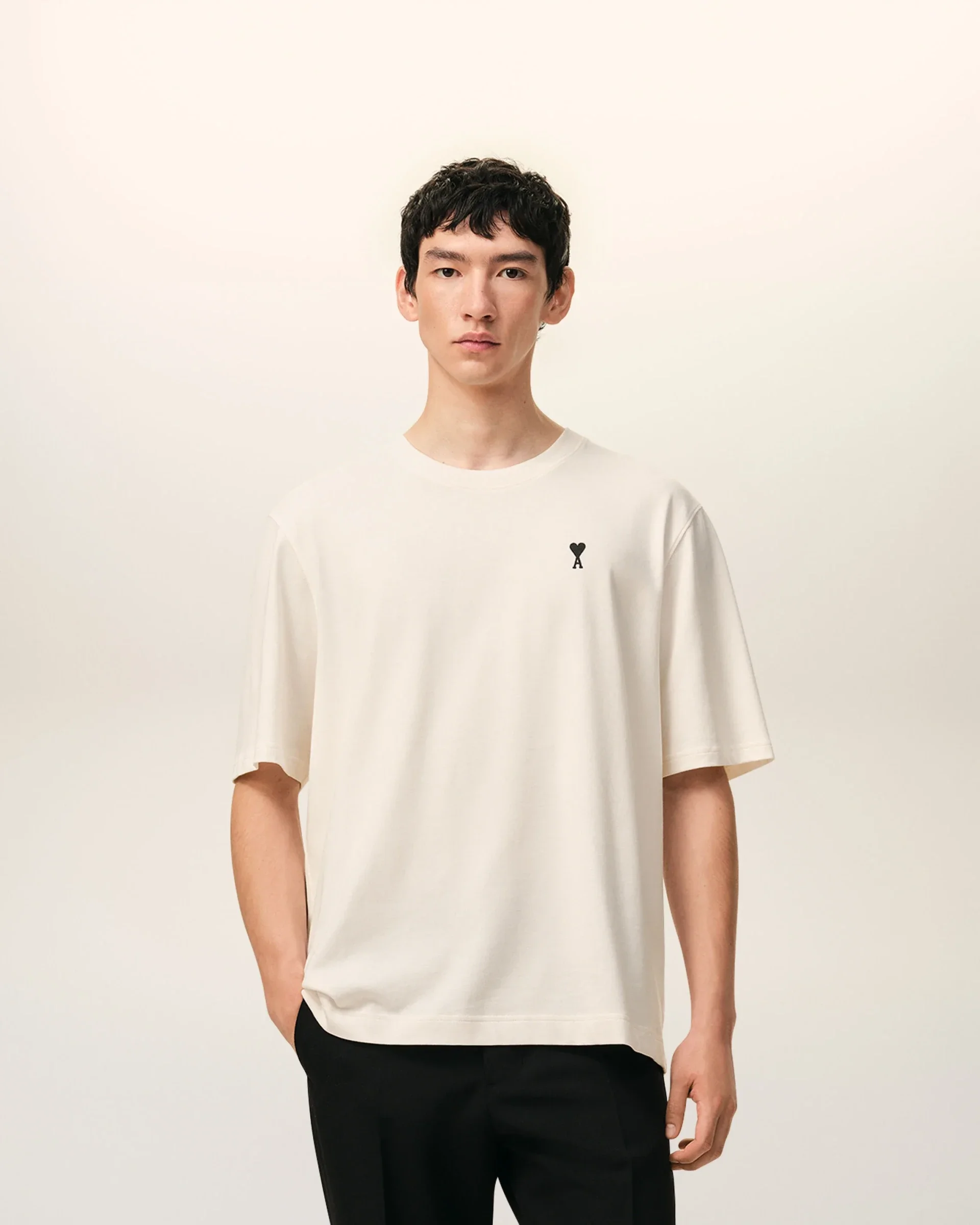 T-shirt Blanc Crème Ami de Coeur Place des Victoires - Homme Femme