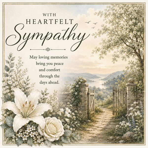 With Heartfelt Sympathy.