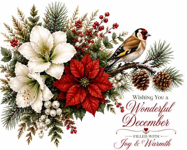 Wonderful December Greeting Card.