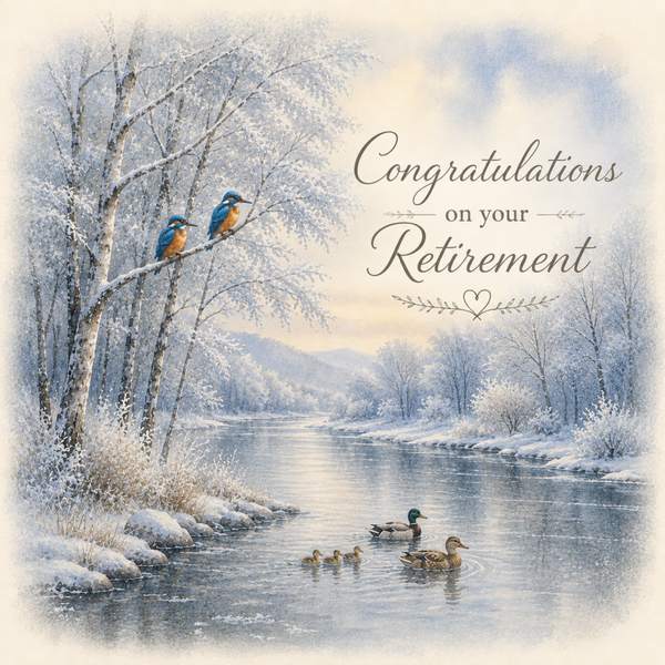 Frosted Retirement card