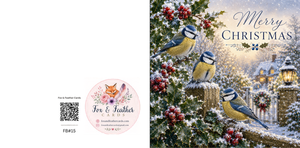Festive Birds#15-Bluetits