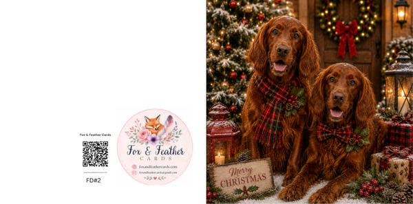 Festive Dogs#2-Red setters