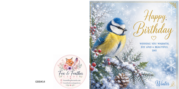 Garden Birds Birthday#14/15/16/17/18/27/34-Bluetit