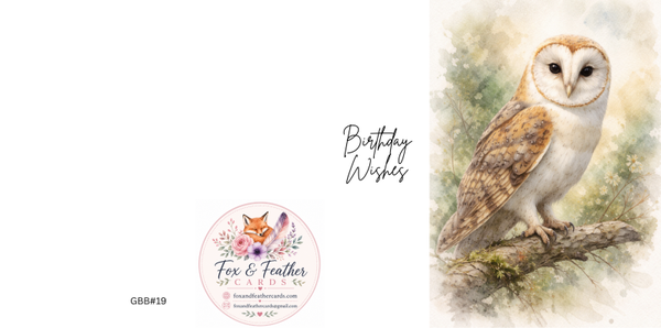 Garden Birds Birthday#19/20/21/22/23/24/25-Owl