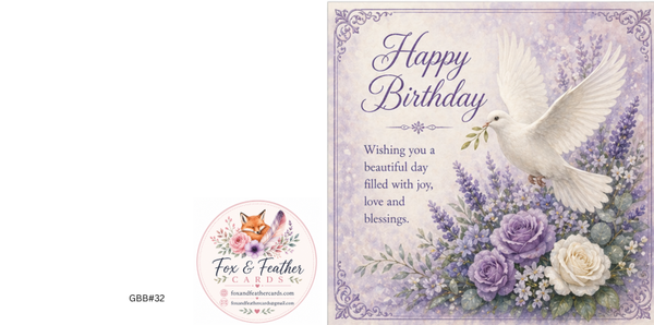 Garden Birds Birthday#32/33-Dove