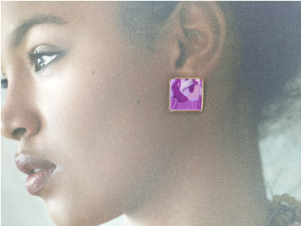 Boucles d'oreilles Fushia et Rose BO5B