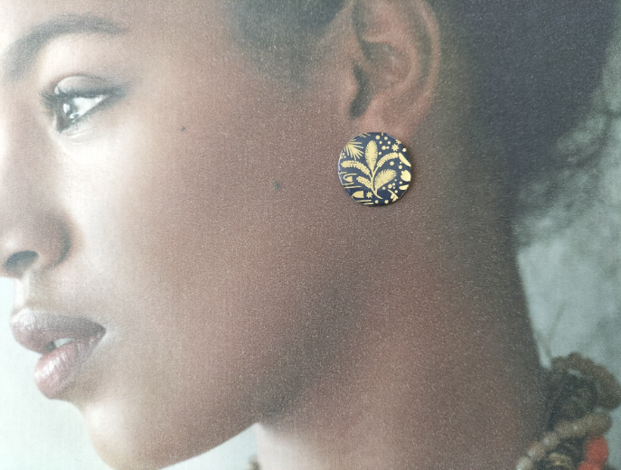 Boucles d'oreilles bleue nature BO82C