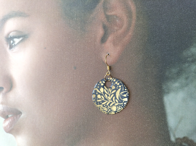Boucles d'oreilles bleue nature BO82D