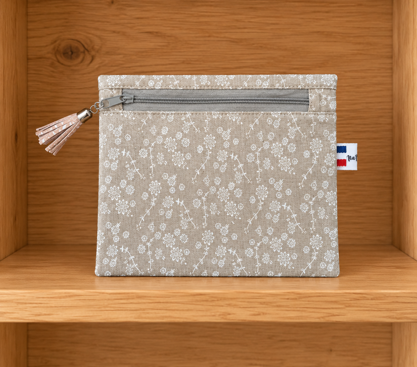 Pochette beige fleuries PO2