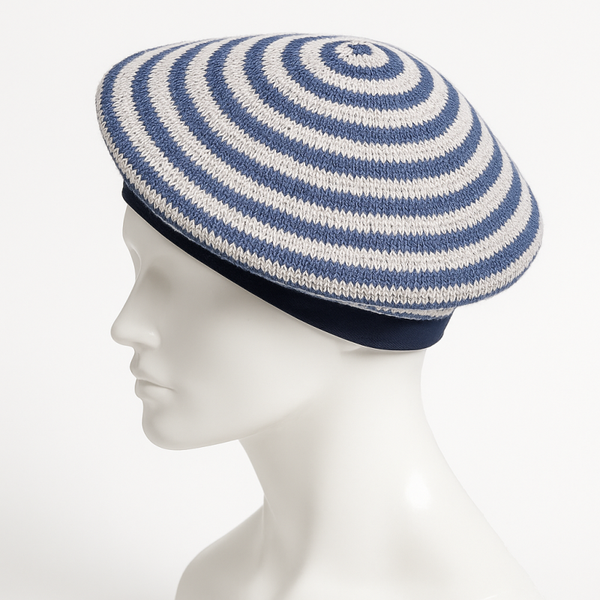 Béret bleu/blanc BER01