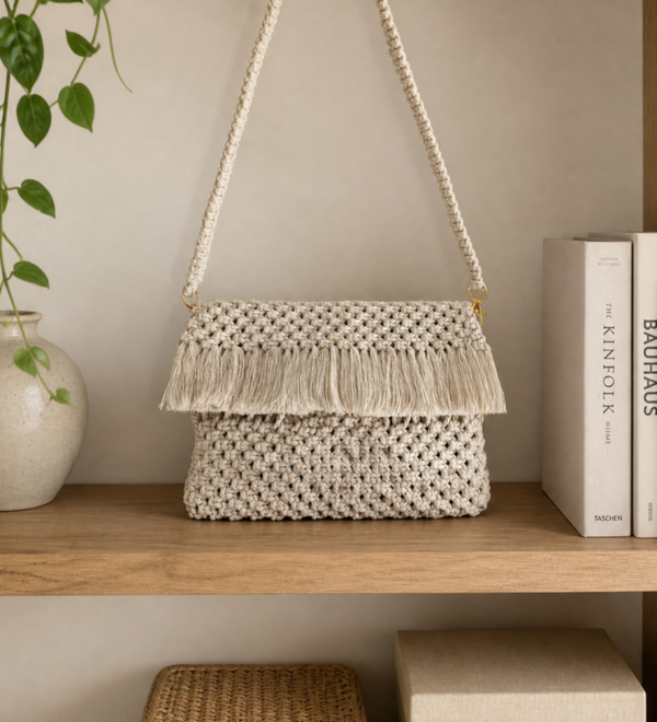 Pochette macramé PM1
