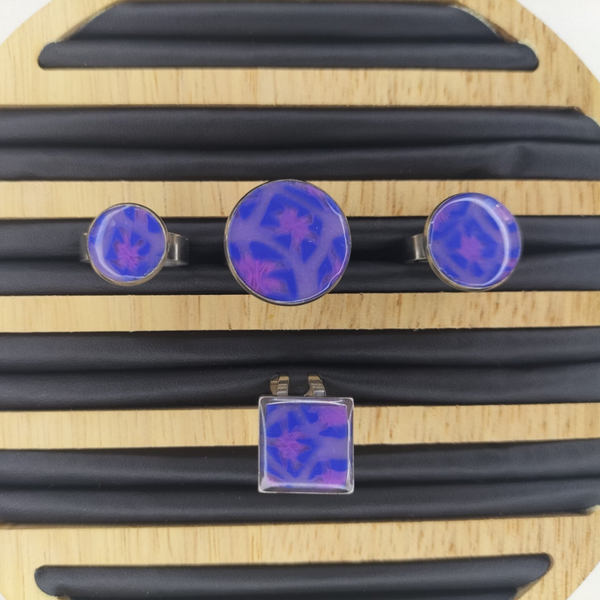 Bague réglable Parme/Violet B7