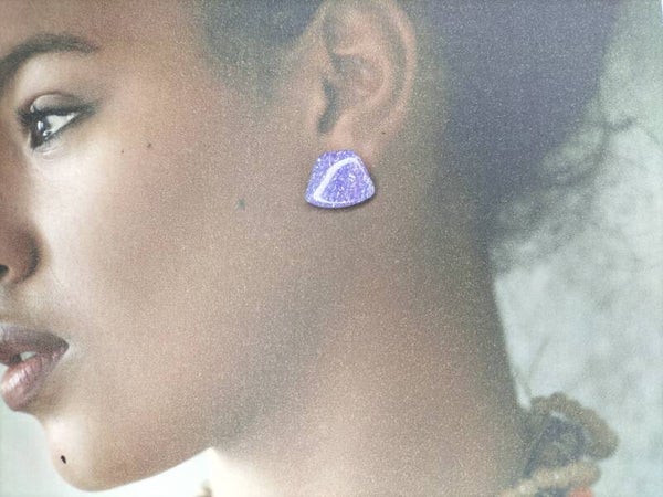 Boucles d'oreilles Paillettes parme BO45