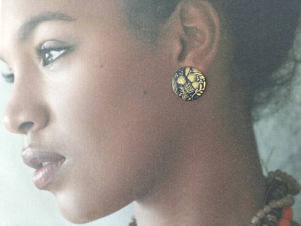 Boucles d'oreilles bleue nature BO82
