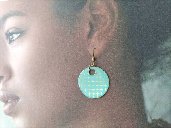 Boucles d'oreilles Vert d'eau BO83