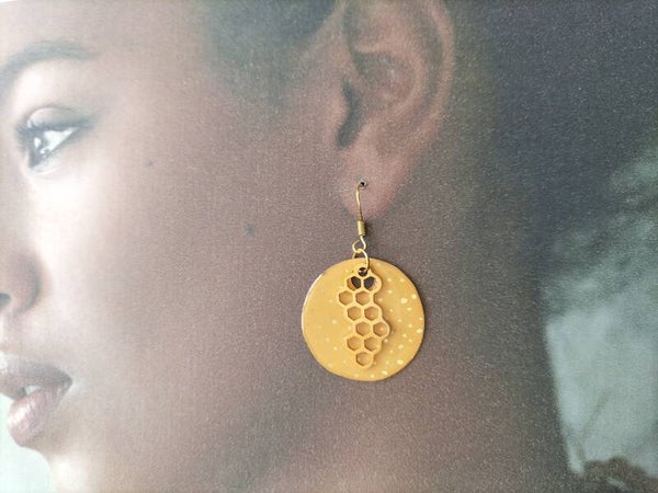 Boucles d'oreilles jaune BO74