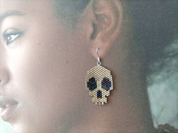 Boucles d'oreilles Tête de mort