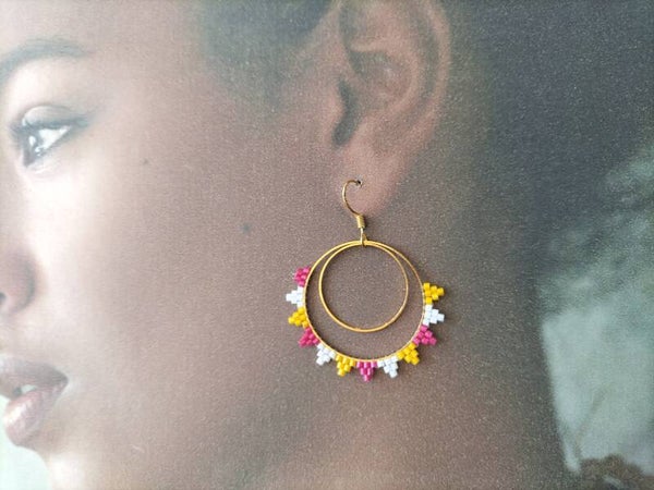 Boucles d'oreilles Fanion tricolore