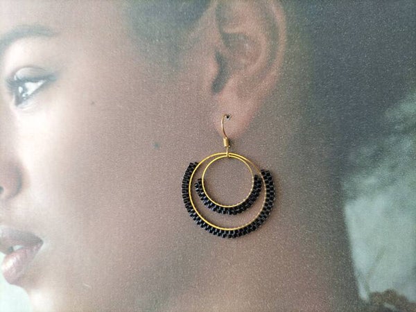 Boucles d'oreilles Double ligne