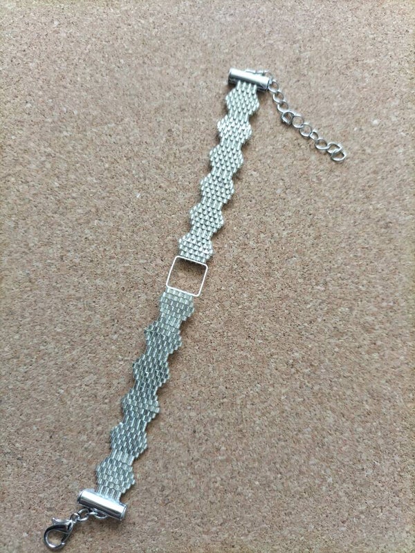 Bracelet Perles Miyuki Argenté BR6
