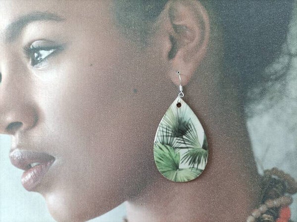 Boucles d'oreilles bois Palmier BOB12