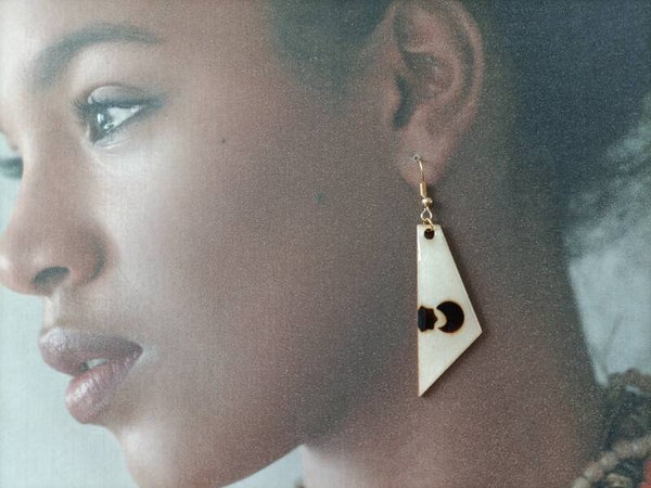 Boucles d'oreilles bois PYRO BOB9