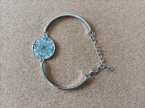Bracelet Mosaïque métal et résine BR11